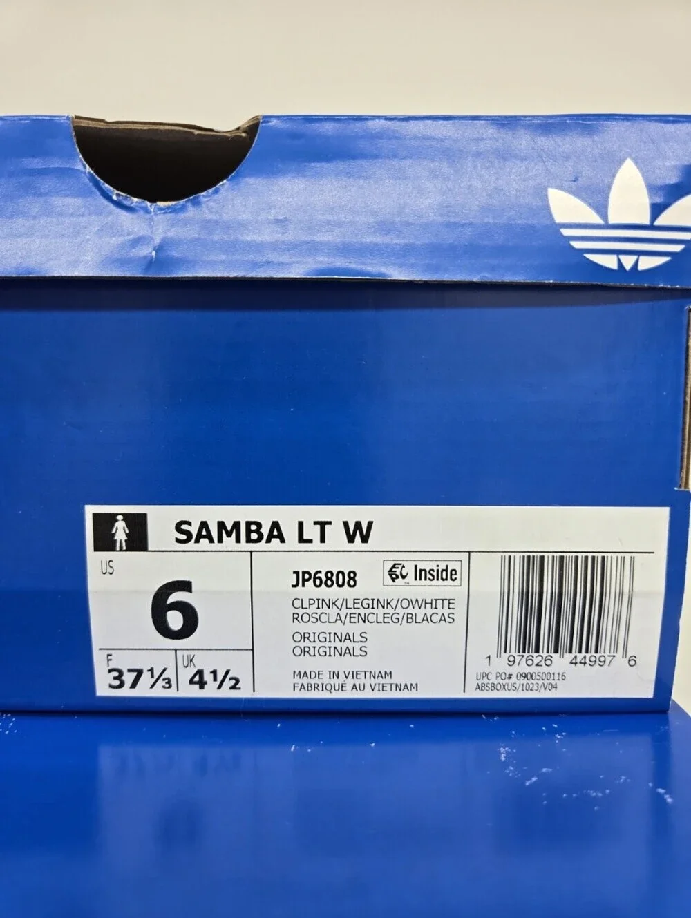 adidas Women's Samba LT Clear Pink Legend Ink JP6808 Shoes Size 6